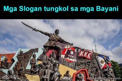 Slogan tungkol sa bayani .